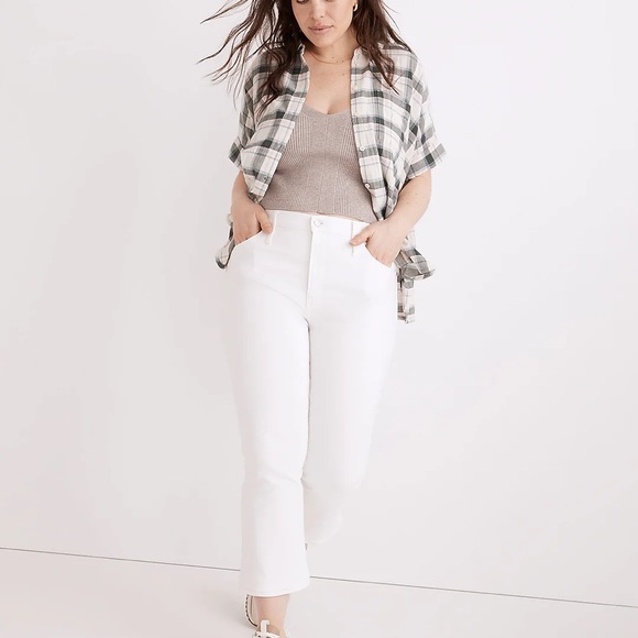 MADEWELL Cali Demi Bootcut jeans in Pure White Size 25 - Picture 11 of 15